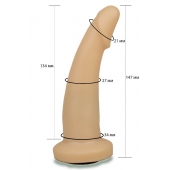 Телесная гладкая насадка Harness - 14,7 см. - LOVETOY (А-Полимер) - купить с доставкой в Пскове