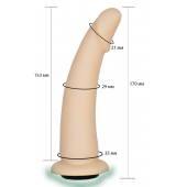 Телесная гладкая насадка-фаллоимитатор Harness - 17 см. - LOVETOY (А-Полимер) - купить с доставкой в Пскове