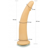 Телесная гладкая насадка-фаллоимитатор Harness - 20 см. - LOVETOY (А-Полимер) - купить с доставкой в Пскове