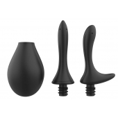 Черный анальный душ Nexus Anal Douche Set с 2 сменными насадками - Nexus Range - купить с доставкой в Пскове