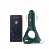 Изумрудное виброкольцо Magic Motion Rise с подхватом мошонки - Magic Motion - в Пскове купить с доставкой