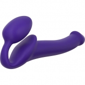 Фиолетовый безремневой страпон Silicone Bendable Strap-On - size M - Strap-on-me - купить с доставкой в Пскове