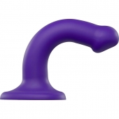 Фиолетовый фаллоимитатор-насадка Strap-On-Me Dildo Dual Density size S - 17 см. - Strap-on-me - купить с доставкой в Пскове