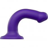 Фиолетовый фаллоимитатор-насадка Strap-On-Me Dildo Dual Density size M - 18 см. - Strap-on-me - купить с доставкой в Пскове