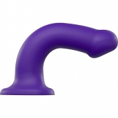 Фиолетовый фаллоимитатор-насадка Strap-On-Me Dildo Dual Density size L - 19 см. - Strap-on-me - купить с доставкой в Пскове