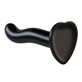Черный фаллоимитатор-насадка Strap-On-Me P G spot Dildo size S - 16,4 см. - Strap-on-me - купить с доставкой в Пскове