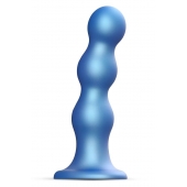 Голубая насадка Strap-On-Me Dildo Plug Balls size S - Strap-on-me - купить с доставкой в Пскове