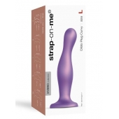 Фиолетовая насадка Strap-On-Me Dildo Plug Curvy size L - Strap-on-me - купить с доставкой в Пскове