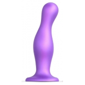 Фиолетовая насадка Strap-On-Me Dildo Plug Curvy size L - Strap-on-me - купить с доставкой в Пскове