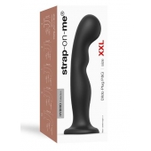Черная насадка Strap-On-Me Dildo Plug P G size XXL - Strap-on-me - купить с доставкой в Пскове