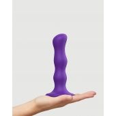 Фиолетовая насадка Strap-On-Me Dildo Geisha Balls size M - Strap-on-me - купить с доставкой в Пскове