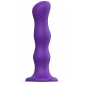 Фиолетовая насадка Strap-On-Me Dildo Geisha Balls size M - Strap-on-me - купить с доставкой в Пскове