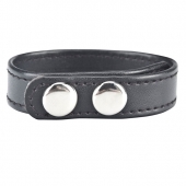 Кольцо на пенис SNAP COCK RING из искусственной кожи на клепках - BlueLine - в Пскове купить с доставкой