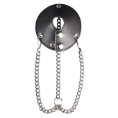 Утяжка для мошонки из искусственной кожи с цепочками PARACHUTE BALL STRETCHER - BlueLine - купить с доставкой в Пскове
