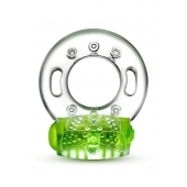 Зеленое эрекционное виброкольцо Arouser Vibrating C-Ring - Blush Novelties - в Пскове купить с доставкой