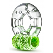 Зеленое эрекционное виброкольцо Arouser Vibrating C-Ring - Blush Novelties - в Пскове купить с доставкой