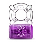 Фиолетовое эрекционное виброкольцо One Night Stand Vibrating C-Ring - Blush Novelties - в Пскове купить с доставкой