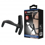 Черная вибронасадка на пенис Vibrating Penis Sling - Baile - в Пскове купить с доставкой