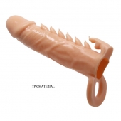 Телесная удлиняющая насадка Penis Sleeve Emmitt - 17 см. - Baile - в Пскове купить с доставкой