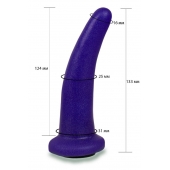 Фиолетовая гладкая изогнутая насадка-плаг - 13,3 см. - LOVETOY (А-Полимер) - купить с доставкой в Пскове