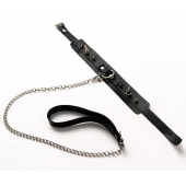 Черный ошейник с шипами и поводком - Crazy Handmade - купить с доставкой в Пскове