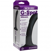 Черная изогнутая насадка Vac-U-Lock G-Spot - 16,5 см. - Doc Johnson - купить с доставкой в Пскове