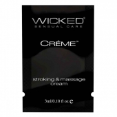 Крем для массажа и мастурбации Wicked Stroking and Massage Creme - 3 мл. - Wicked - купить с доставкой в Пскове