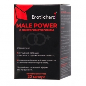 Капсулы для мужчин Erotichard male power с пантогематогеном - 20 капсул (0,370 гр.) - Erotic Hard - купить с доставкой в Пскове