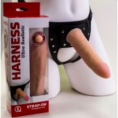Страпон Харнесс из трусиков и насадки-фаллоса - 17,5 см. - LOVETOY (А-Полимер) - купить с доставкой в Пскове