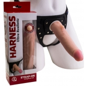 Реалистичный страпон Harness из трусиков и насадки-фаллоса - 18,5 см. - LOVETOY (А-Полимер) - купить с доставкой в Пскове