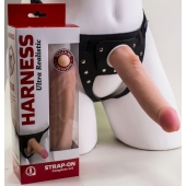 Реалистичный страпон Harness из трусиков и насадки-фаллоса - 18,5 см. - LOVETOY (А-Полимер) - купить с доставкой в Пскове