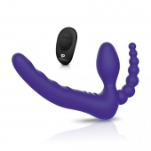 Фиолетовый безремневой страпон с пультом ДУ 7’’ Remote Control Strapless - 24 см. - Pegasus - купить с доставкой в Пскове