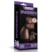 Женский темнокожий страпон Easy Strapon Set 7 Inch - 18 см. - Lovetoy - купить с доставкой в Пскове