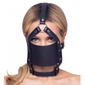 Черный намордник с кляпом-шаром Head Harness With A Gag - Orion - купить с доставкой в Пскове