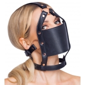 Черный намордник с кляпом-шаром Head Harness With A Gag - Orion - купить с доставкой в Пскове