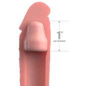 Телесная насадка-удлинитель 1 Inch Silicone X-tension - 17,8 см. - Pipedream - в Пскове купить с доставкой