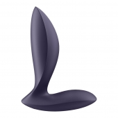 Фиолетовый анальный вибростимулятор Power Plug - Satisfyer - в Пскове купить с доставкой