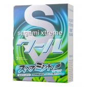 Презервативы Sagami Xtreme Mint с ароматом мяты - 3 шт. - Sagami - купить с доставкой в Пскове