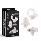 Набор из 3 прозрачных эрекционных колец с вибрацией Teasers Ring Kit - Chisa - в Пскове купить с доставкой