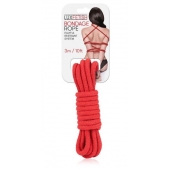 Красная хлопковая веревка для связывания - 3 м. - Lux Fetish - купить с доставкой в Пскове