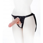 Страпон с поясом Harness - 19 см. - LOVETOY (А-Полимер) - купить с доставкой в Пскове