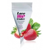 Съедобное согревающее массажное масло Love Me Tender Strawberry с ароматом клубники - 10 мл. - Love to Love - купить с доставкой в Пскове