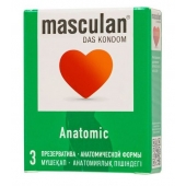 Презервативы анатомической формы Masculan Anatomic - 3 шт. - Masculan - купить с доставкой в Пскове