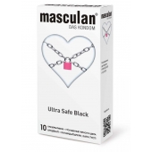 Ультрапрочные презервативы Masculan Ultra Safe Black - 10 шт. - Masculan - купить с доставкой в Пскове