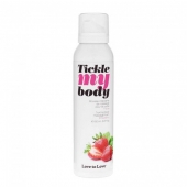 Массажная хрустящая пенка Tickle My Body Strawberry с ароматом клубники - 150 мл. - Love to Love - купить с доставкой в Пскове