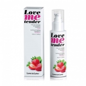 Съедобное согревающее массажное масло Love Me Tender Strawberry с ароматом клубники - 100 мл. - Love to Love - купить с доставкой в Пскове