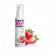 Съедобное согревающее массажное масло Love Me Tender Strawberry с ароматом клубники - 100 мл. - Love to Love - купить с доставкой в Пскове