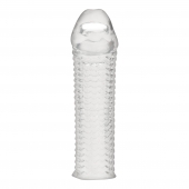Текстурированная насадка на пенис Clear Textured Penis Enhancing Sleeve Extension - 16,5 см. - BlueLine - в Пскове купить с доставкой