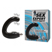 Чёрный массажёр простаты серии Sex Expert - Sex Expert - в Пскове купить с доставкой