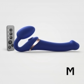 Синий безремневой страпон Multi Orgasm Size M с клиторальной стимуляцией - Strap-on-me - купить с доставкой в Пскове